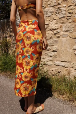Jupe longue Fleur du soleil