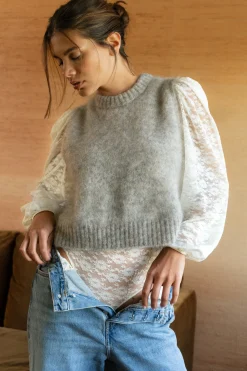 Pull sans manches Au coin du feu