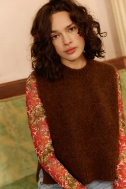 Pull sans manches Au coin du feu