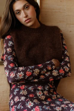 Pull sans manches Au coin du feu