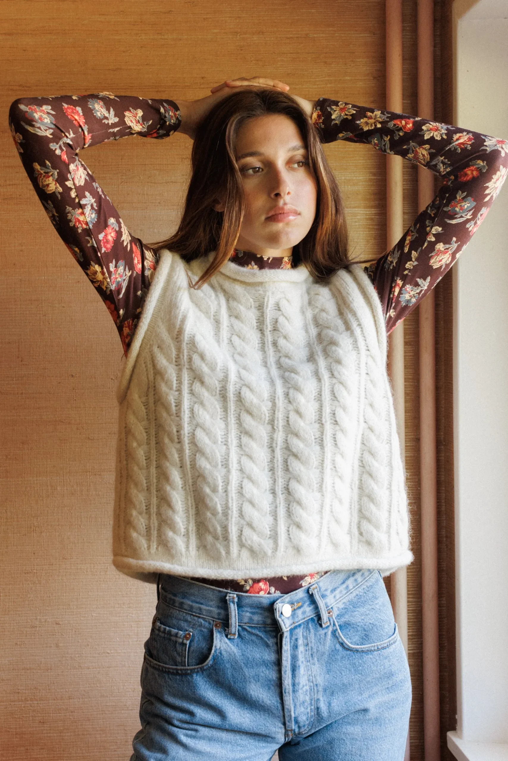 Pull sans manches Reflet d'or