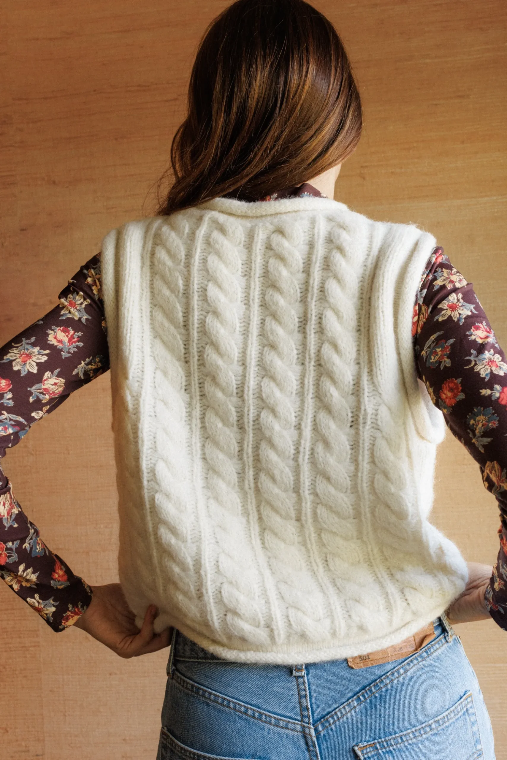 Pull sans manches Reflet d'or