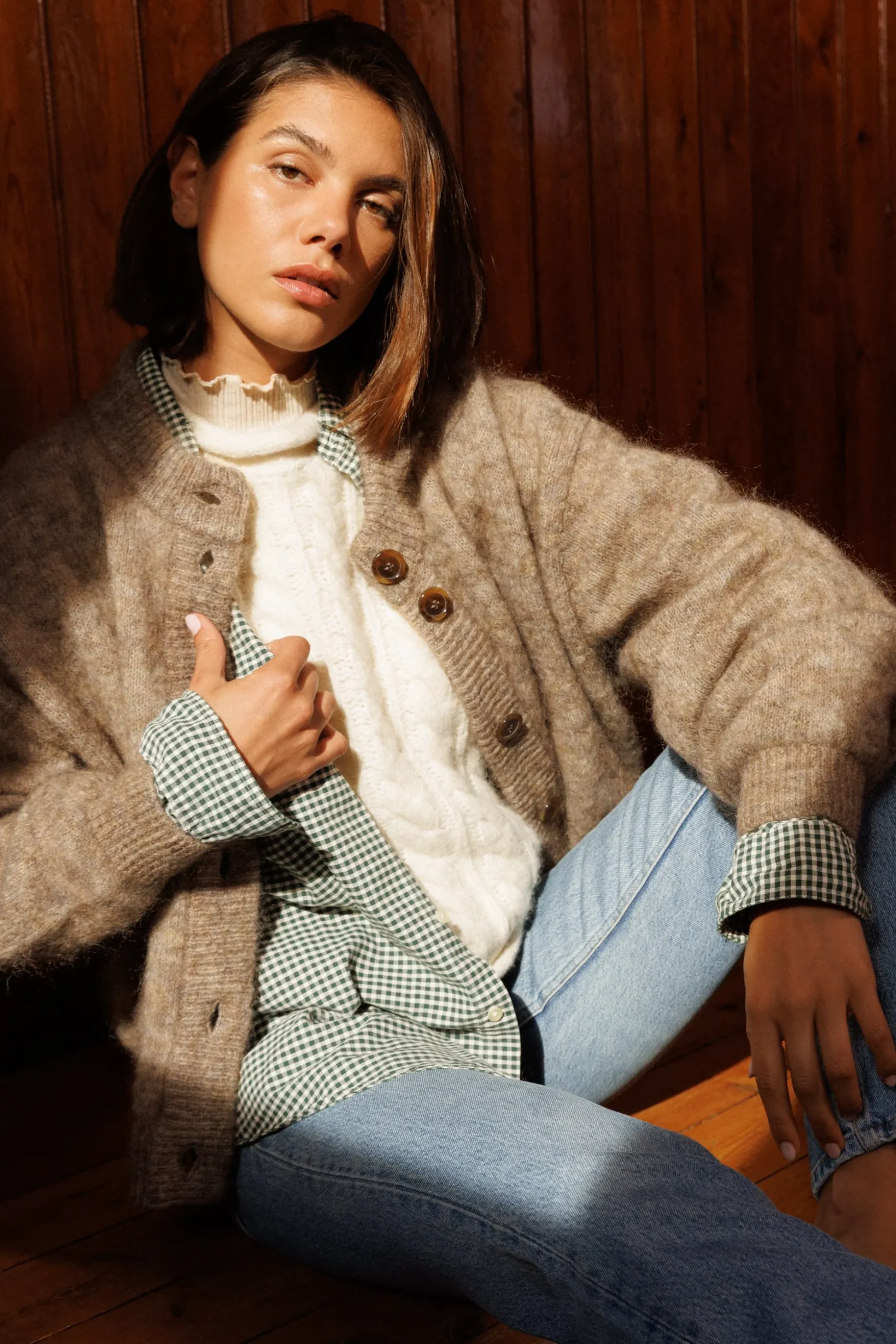 Pull sans manches Reflet d'or