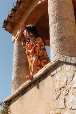Robe courte Fleur du soleil