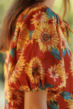 Robe courte Fleur du soleil