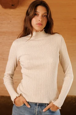 Top col montant Canopée dorée