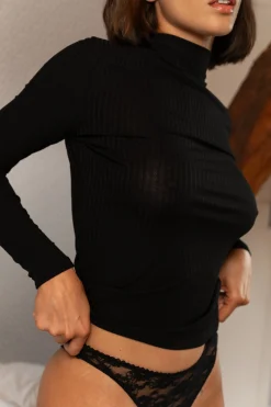 Top col montant Poussière d'or